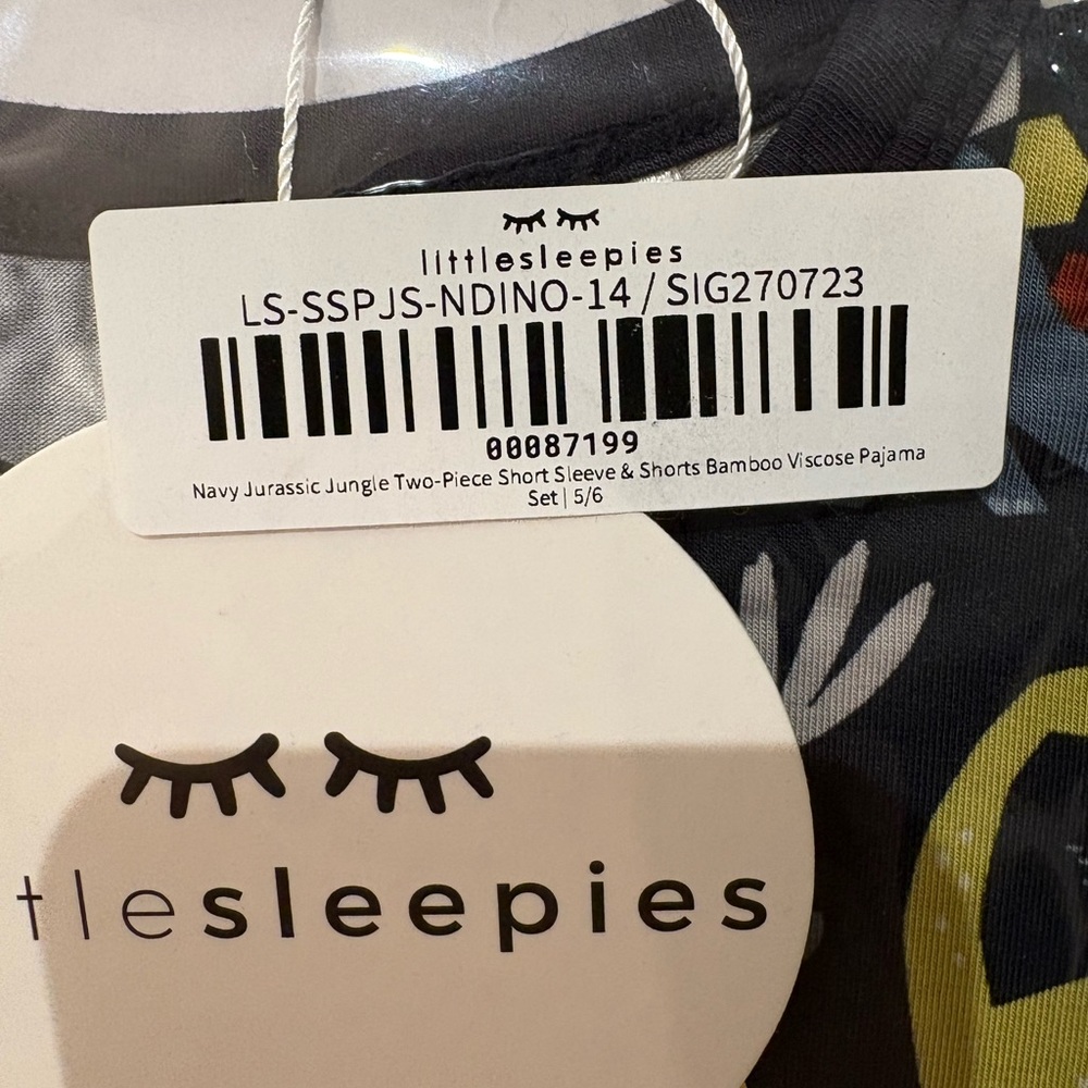 Little Sleepies Jungle Dinosaur Pajama Set NIB